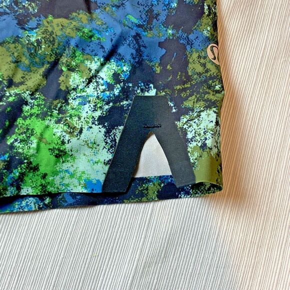 Lululemon El Current Board Green Blue Swim Trunks Board Shorts Size 34 unlined - Picture 5 of 10